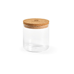 Keukenpot van borosilicaatglas met kurken deksel 500 ml kleur doorzichtig tweede weergave