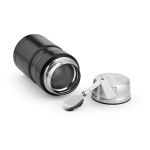 Thermos lunchpot van gerecycled staal met opvouwbare lepel 740 ml kleur zwart derde weergave
