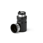 Thermos lunchpot van gerecycled staal met opvouwbare lepel 740 ml kleur zwart vijfde weergave