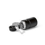 Thermos lunchpot van gerecycled staal met opvouwbare lepel 740 ml kleur zwart zesde weergave