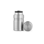 Thermos lunchpot van gerecycled staal met opvouwbare lepel 740 ml kleur zilver tweede weergave