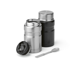 Thermos lunchpot van gerecycled staal met opvouwbare lepel 740 ml