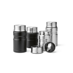 Thermos lunchpot van gerecycled staal met opvouwbare lepel 740 ml