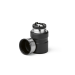 Voedselpot van gerecycled staal met dubbele wand 500 ml kleur zwart derde weergave