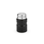 Voedselpot van gerecycled staal met dubbele wand 500 ml kleur zwart achter weergave