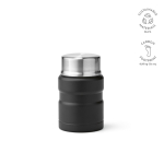 Voedselpot van gerecycled staal met dubbele wand 500 ml kleur zwart