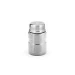 Voedselpot van gerecycled staal met dubbele wand 500 ml kleur zilver achter weergave