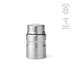 Voedselpot van gerecycled staal met dubbele wand 500 ml kleur zilver