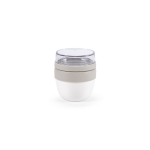 Thermische lunchbox met twee compartimenten en lekvrije deksel 350ml kleur wit