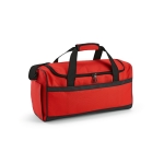 Sporttas in RPET met reflecterende zwarte riemen kleur rood