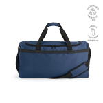 Waterdichte sporttas van ecokunststof met verborgen vak 50 L kleur blauw
