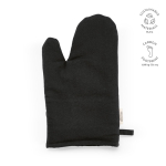 Keukenhandschoen van gerecycled katoen 220 g/m² kleur zwart