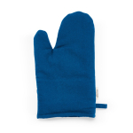 Keukenhandschoen van gerecycled katoen 220 g/m² kleur blauw vooraanzicht