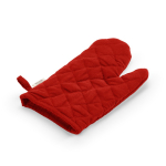 Keukenhandschoen van gerecycled katoen 220 g/m² kleur rood tweede weergave
