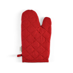 Keukenhandschoen van gerecycled katoen 220 g/m² kleur rood achter weergave