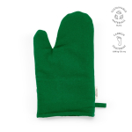 Keukenhandschoen van gerecycled katoen 220 g/m² kleur groen