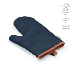 Keukenhandschoen van ecokatoen met aparte duim 280 g/m² kleur marineblauw