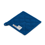 Pannenlap van gerecycled katoen met ophanglus 180 g/m² kleur blauw tweede weergave