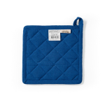 Pannenlap van gerecycled katoen met ophanglus 180 g/m² kleur blauw achter weergave