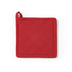 Pannenlap van gerecycled katoen met ophanglus 180 g/m² kleur rood vooraanzicht