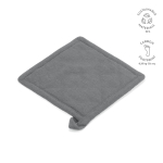 Pannenlap van gerecycled katoen met ophanglus 180 g/m² kleur grijs
