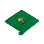 Pannenlap van gerecycled katoen met ophanglus 180 g/m² kleur groen