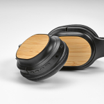 Draadloze koptelefoon met bamboe, USB-C-opladen en 8 uur batterij kleur zwart tweede detail weergave
