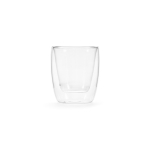 Dubbelwandig borosilicaatglas zonder handvat 250ml kleur doorzichtig vooraanzicht