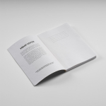 A5-notitieboek met hennepomslag en gestippelde pagina's kleur wit tweede sfeerweergave