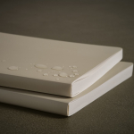 Blanco A5-notitieboek met  waterbestendige steenpapier kleur beige sfeerweegave