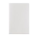 Notitieboek met kaft van gerecycled karton A5 gelinieerde pagina's kleur wit vooraanzicht
