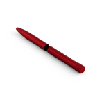 Pen van gerecycled aluminium met magnetische drukknop, zwarte inkt kleur rood tweede weergave
