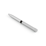 Pen van gerecycled aluminium met magnetische drukknop, zwarte inkt kleur zilver tweede weergave