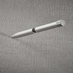 Pen van gerecycled aluminium met magnetische drukknop, zwarte inkt kleur zilver sfeerweegave