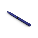 Pen van gerecycled aluminium met magnetische drukknop, zwarte inkt kleur marineblauw tweede weergave