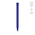 Pen van gerecycled aluminium met magnetische drukknop, zwarte inkt kleur marineblauw