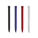 Pen van gerecycled aluminium met magnetische drukknop, zwarte inkt