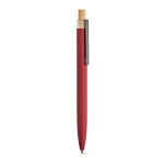 Pen van gerecycled aluminium en RPET met blauwe Dokumental® inkt kleur bordeaux