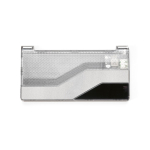 Powerbank van gerecycled kunststof met ledscherm 10.000 mAh kleur zwart vooraanzicht