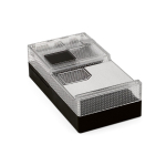 Powerbank van gerecycled plastic met ledscherm 20.000 mAh kleur zwart tweede weergave