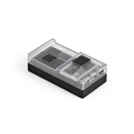 Powerbank van gerecycled plastic met ledscherm 20.000 mAh kleur zwart vierde weergave