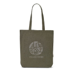 Tas van gerecycled katoen en RPET met lange handvatten 220 g/m2 kleur grijs