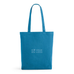 Tas van gerecycled katoen en polyester met lange handvatten 280 g/m2 hoofdweergave