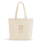 Tas van gerecycled katoen en RPET met lange handvatten 280 g/m2 hoofdweergave
