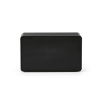Draadloze luidspreker van gerecycled plastic met lcd-scherm 15 W kleur zwart achter weergave