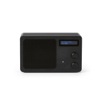 Draadloze luidspreker van gerecycled plastic met lcd-scherm 15 W kleur zwart vooraanzicht