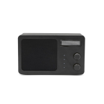 Draadloze luidspreker van gerecycled plastic met lcd-scherm 15 W kleur zwart