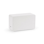 Draadloze luidspreker van gerecycled plastic met lcd-scherm 15 W kleur wit tweede weergave