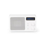 Draadloze luidspreker van gerecycled plastic met lcd-scherm 15 W kleur wit vooraanzicht