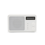 Draadloze luidspreker van gerecycled plastic met lcd-scherm 15 W kleur wit